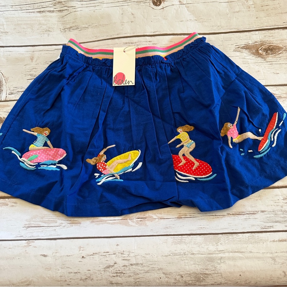 Mini Boden Blue and Red Fabric Detail